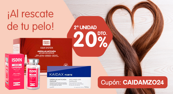 20% de descuento en la segunda unidad en productos anticaida